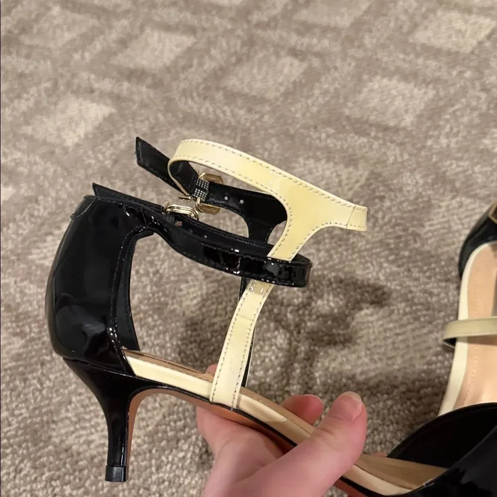 ✨EUC SCHUTZ Heels two-toned strappy‎ buckle design low to the ground
